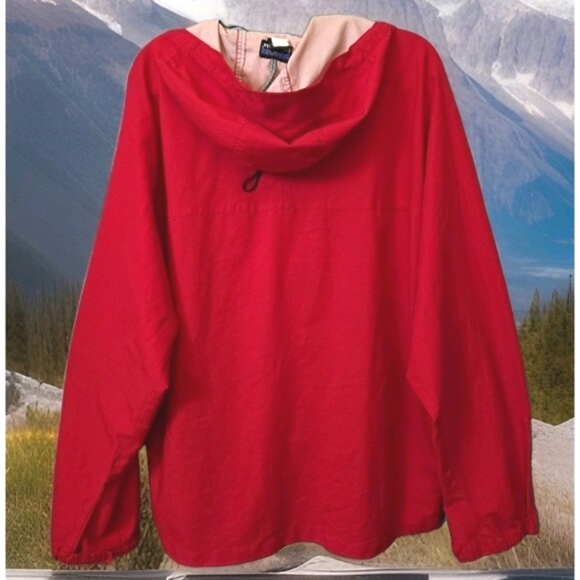 VTG PATAGONIA 1/2 Zip/Snap Anorak Hooded Red Men's L - Picture 2 of 10